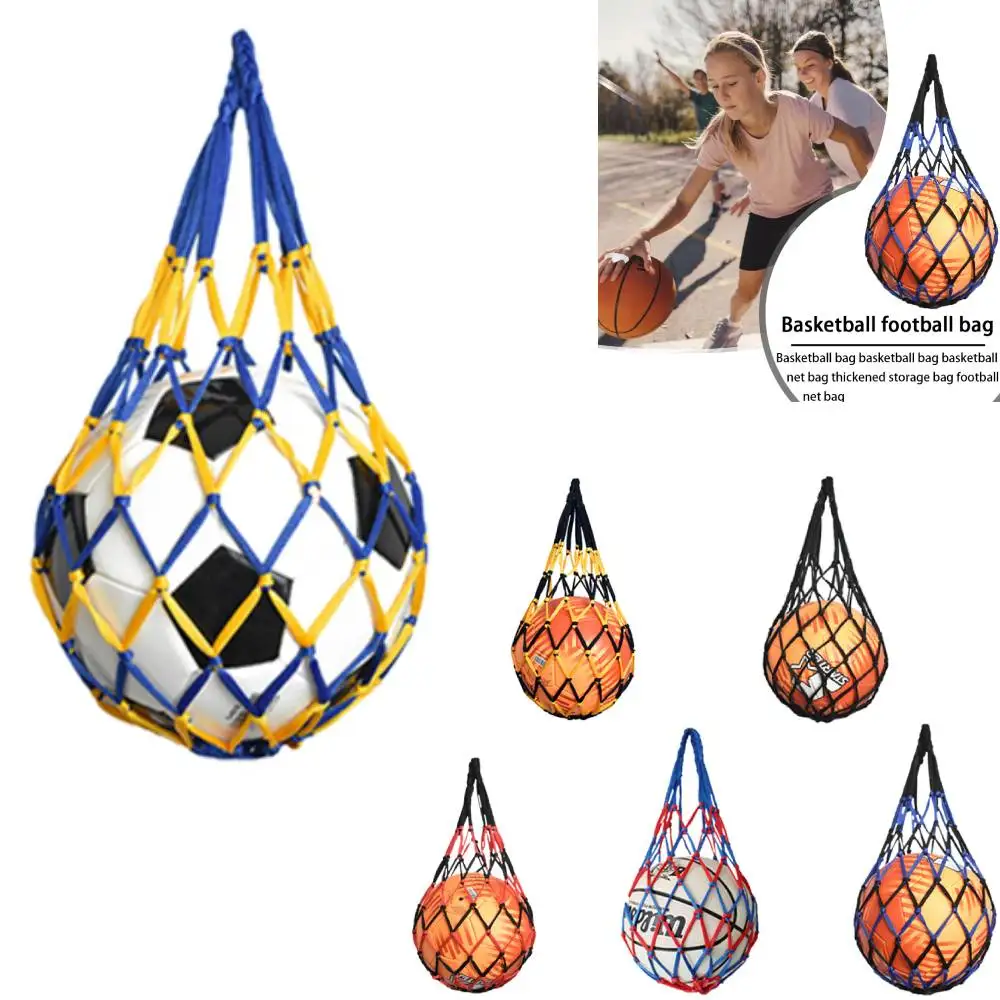 1 Pack Soccer Mesh Bag Nylon Storage Bag Single Ball Carry Portable