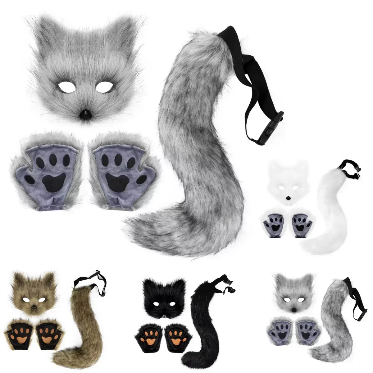 Fluffy Fox & Cat Set 1