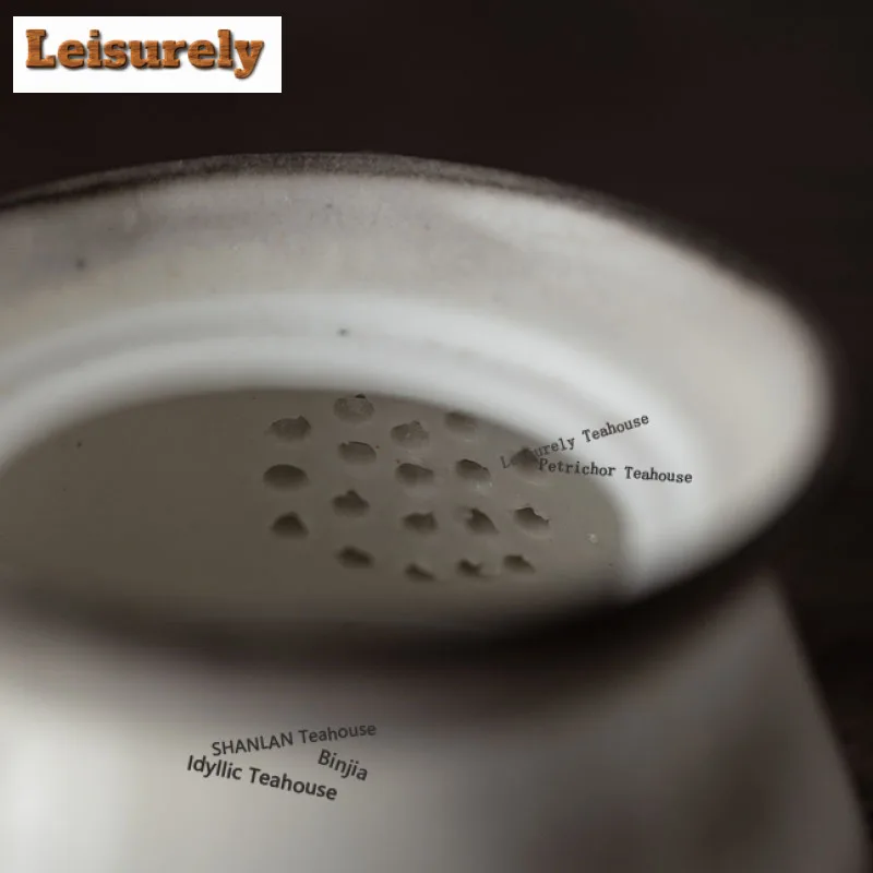 70ML Ink Painting Zhiye Handheld Teapot Handmade Tea Infuser Pot Household Tea Maker Kettle With Strainer Drinkware Collection