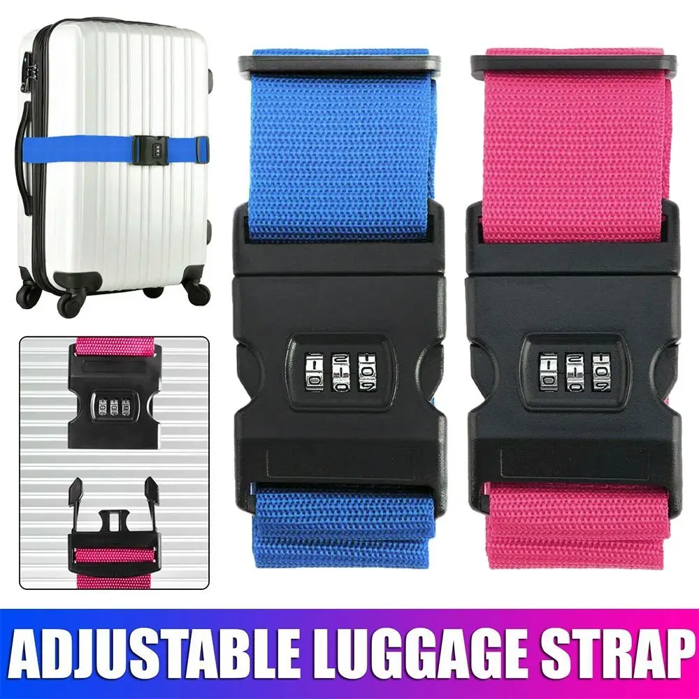 ElasticAdjustableNylonLuggageBeltCarrierStrapSuitcaseBeltCarryOnStrapLuggageStrap