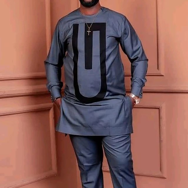 Kabiru 2 Pieces Long Sleeve Dashiki Outfit