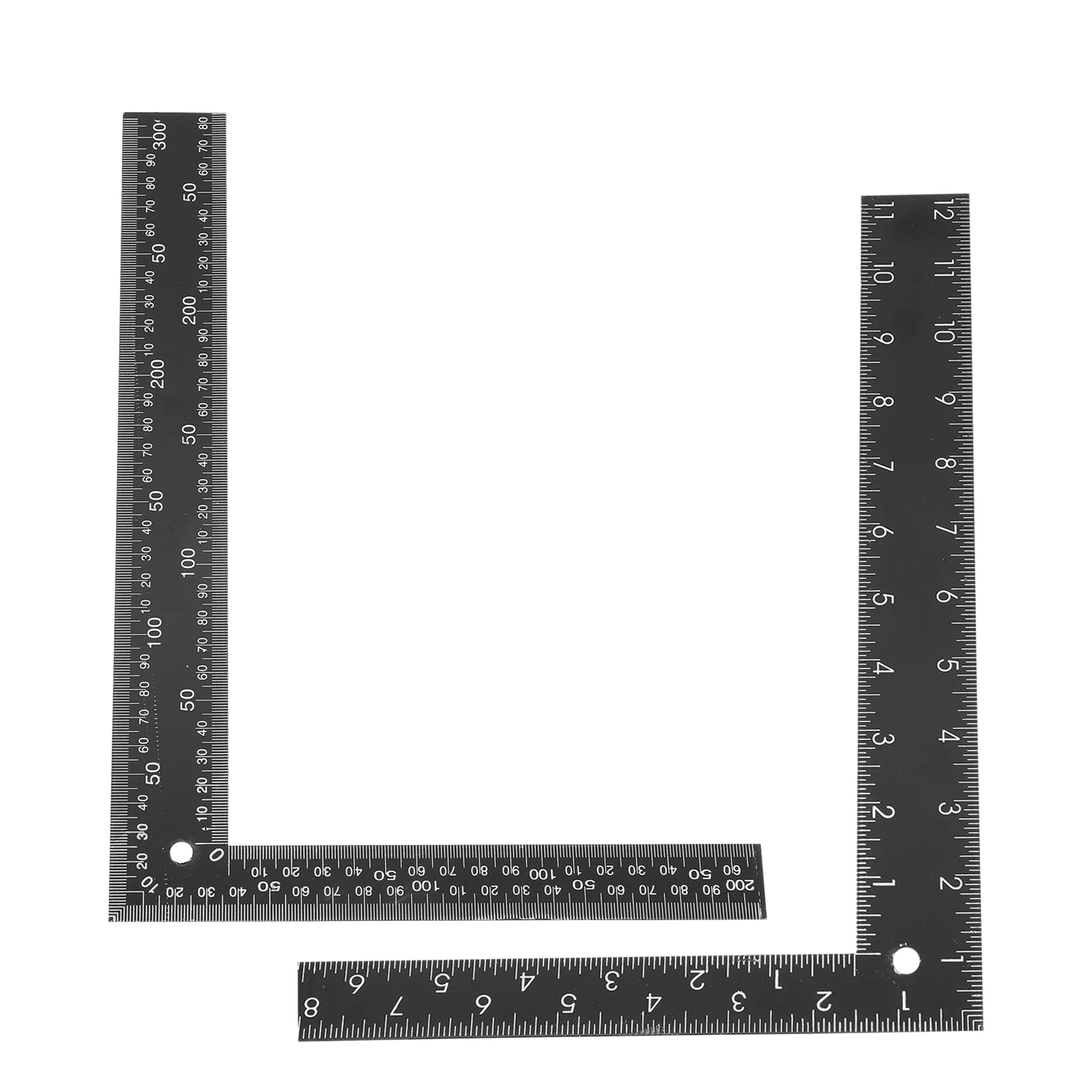 

2Pcs L-square Mearsuring Ruler Steel Measuring Ruler Drawing Ruler for Home