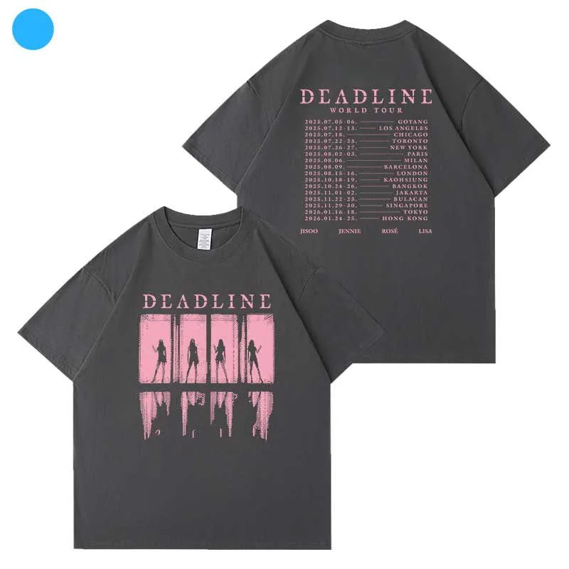 KPOP Bp Deadline Pink Tour T Shirt for Fans Gift Jennie Rose