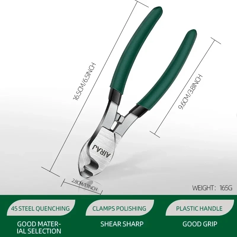 AIRAJ Multifunctional Cable Cutter 6-Inch Anti Slip and Durable Industrial Grade - Image 2