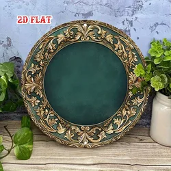 Elegant Golden Leaf Teal Floral Metal Art - Retro Frameless Decor - 1