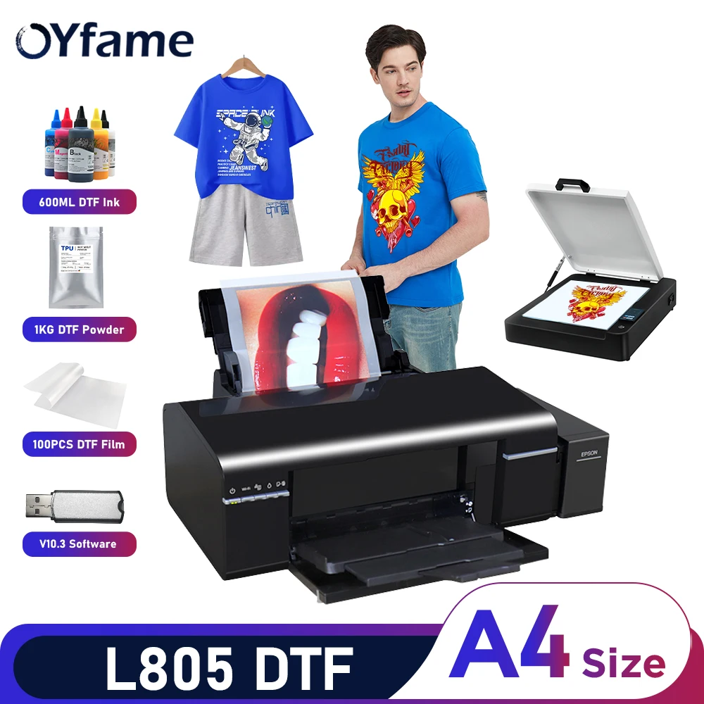 A4 DTF Printer L805 Converted Direct to Film Transfer Printer T-Shirt  Printing Machine A4 DTF Printer for All Fabrics Hoodies - AliExpress