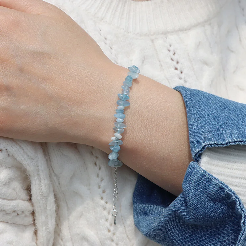 Bracciale Con Cristalli Naturali Irregolari - Perle Chips Di Pietre Preziose - Elastico - Scegli La Tua Pietra