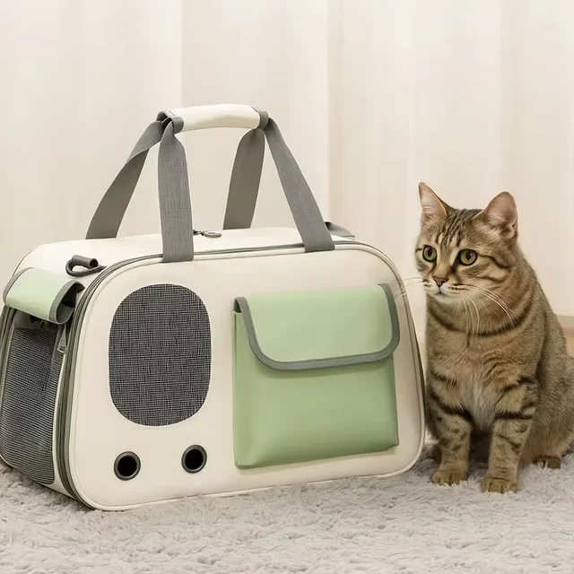 Portable Large Capacity Pet Outdoor Handbag Carrier Bag Cat Travel Breathable Foldable Transport Bag For Cats Accessories 2