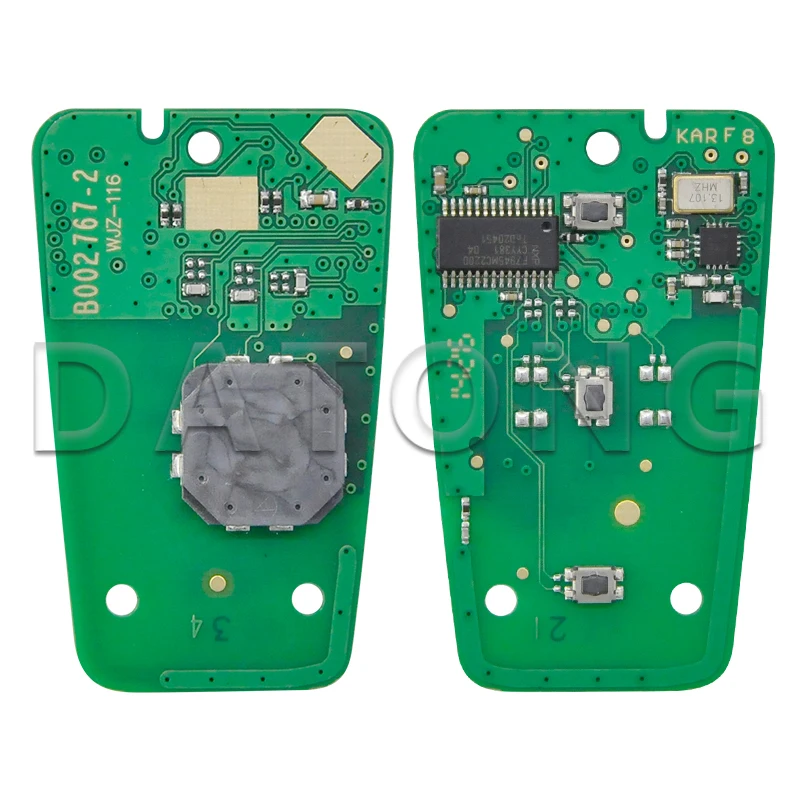 Datong World Car Remote Control Key For Peugeot 208 308 3008 508 5008 Citroen C4 C4L DS4 DS5 4A /ID46 Chip 434MHz