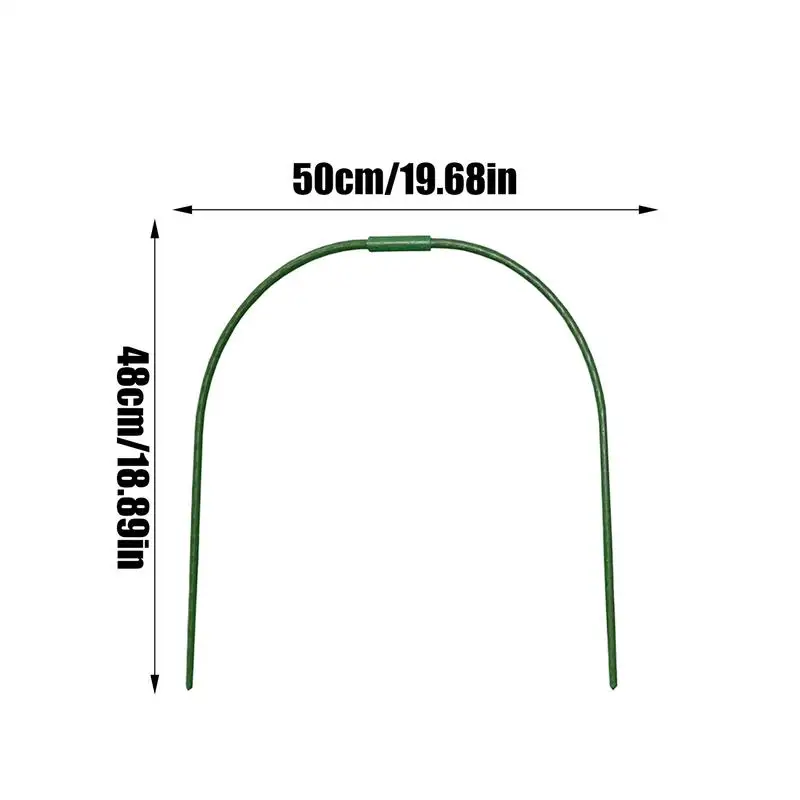 Greenhouse hoops frame tunnel kit 10pcs hoops for garden netting Rust-proof coating plant support stakes for frost protection