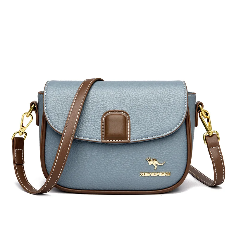 Genuine Leather Simple Style Small Shoulder Messenger Bag Women