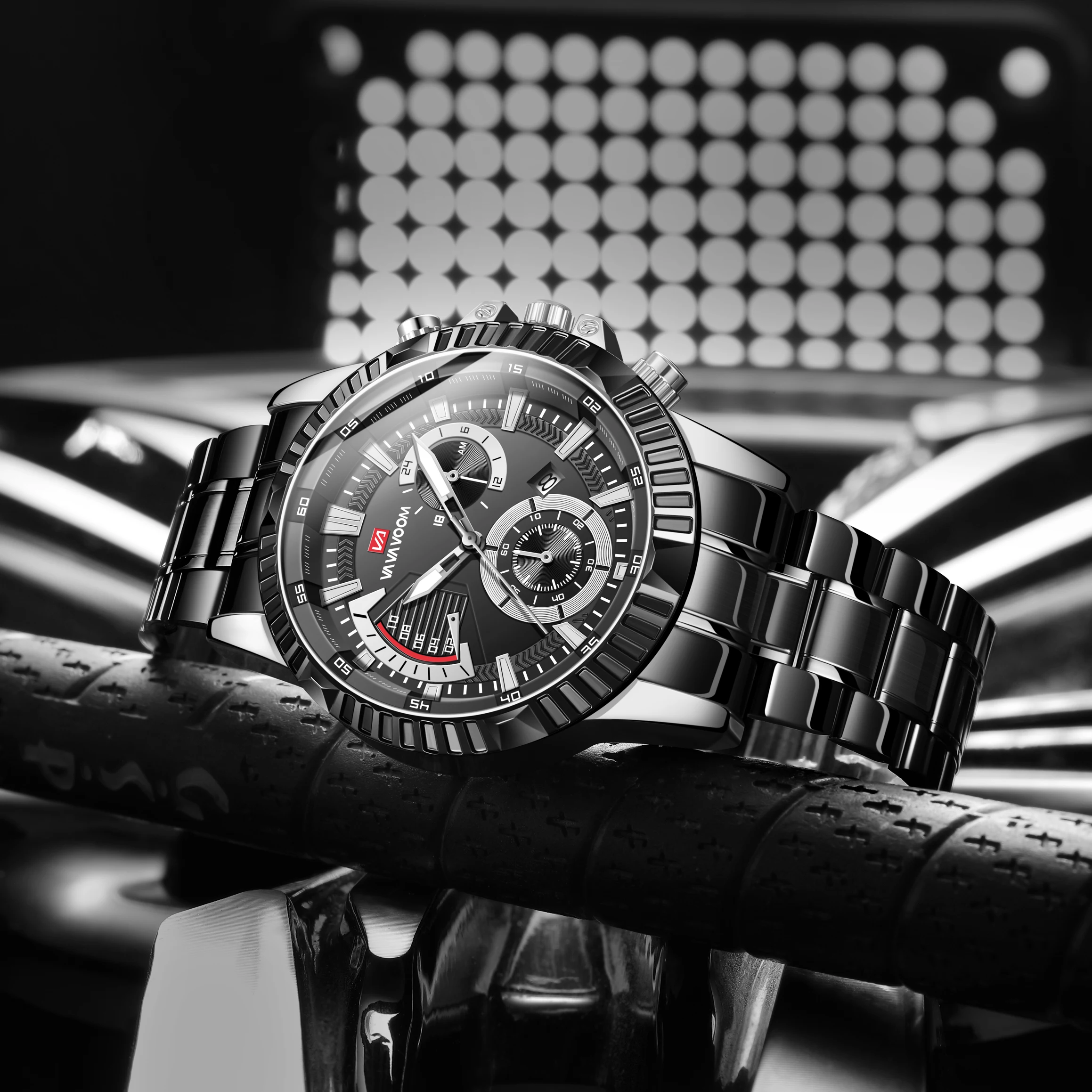 Voom Top Marca Multi Função Luminosa 3atm Relógio Impermeável Tough Estilo Moda Homens Calendário Relógios de Quartzo Alta Qualidade va va - Image 2