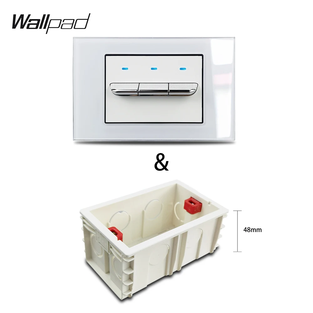 Wallpad 118*72MM Cassette AU US Standard Fireproof Universal Wall Mounting Box for Wall Switch Socket Back Junction Box
