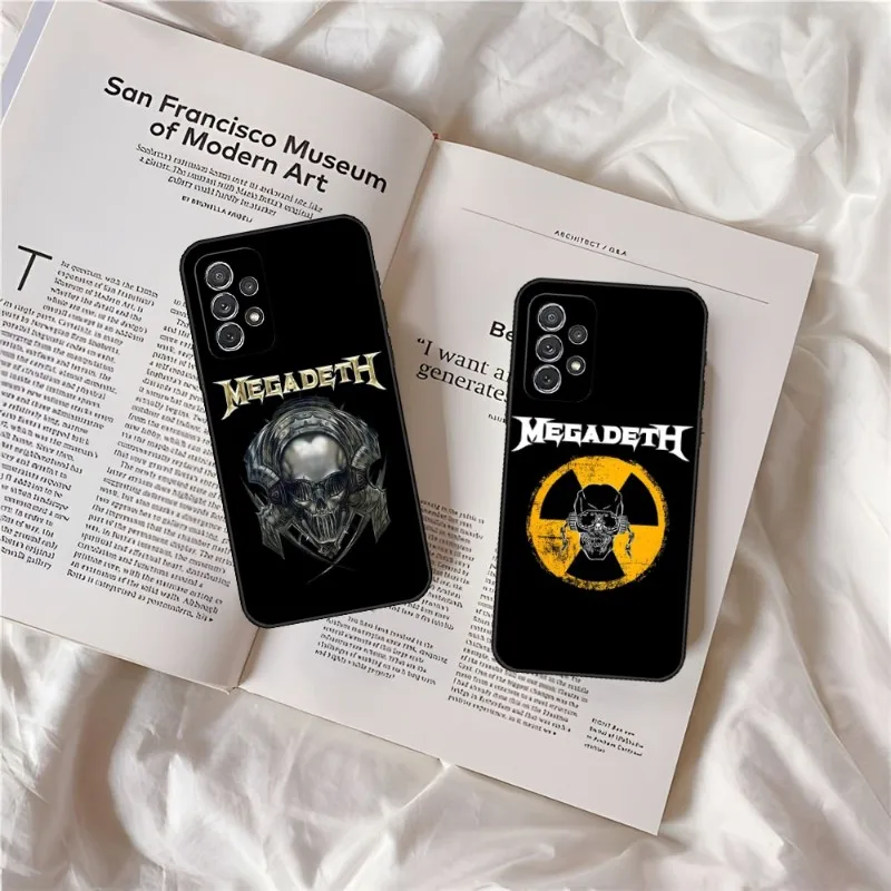 M Megadeth Logo Phone Case For Samsung Note Galaxy 20 10 8 9 Pro Plus
