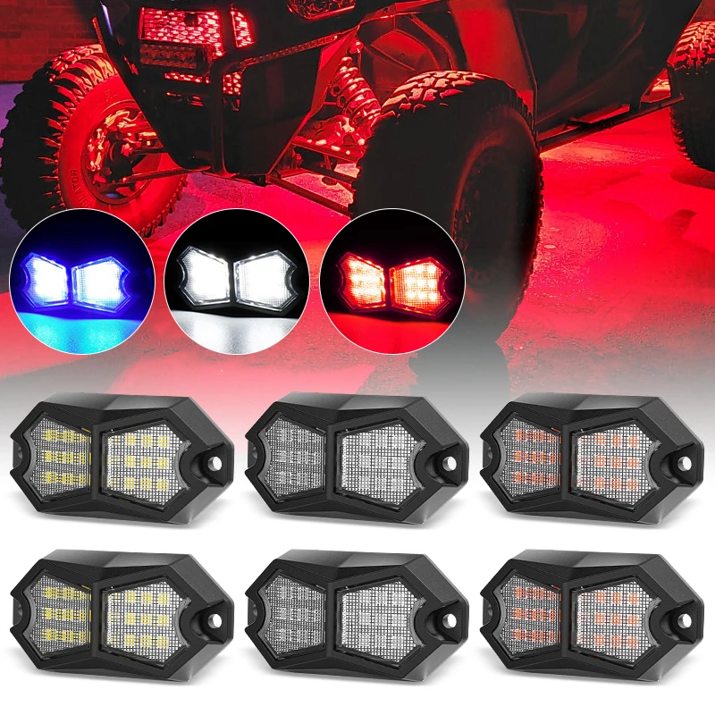 12V 24V 18LED Car Chassis Light White Red Blue Rock Light Neon
