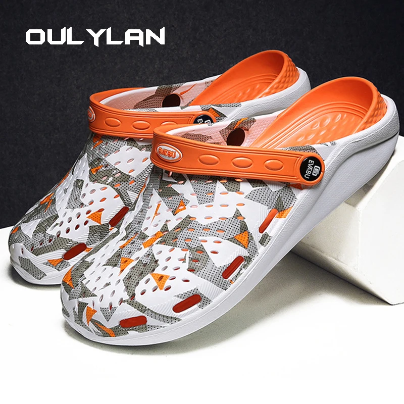 

Шлепанцы мужские для сада и улицы, повседневные сандалии, удобные мягкие тапки для дома, летняя обувь, 36-45, 2024