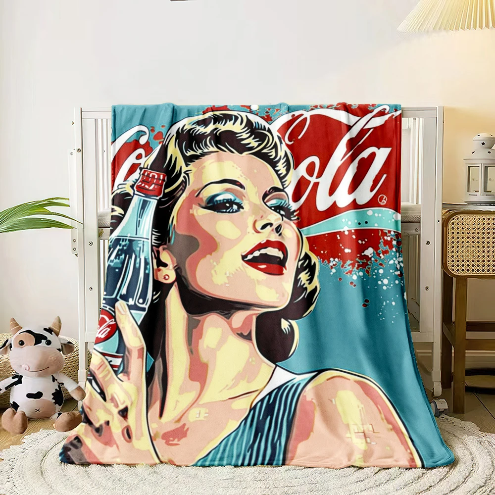 

Освежающее одеяло Coca Cola-легкий фланелевый плед для дивана, кровати, путешествий, кемпинга, гостиной, стула и кровати, одеяла