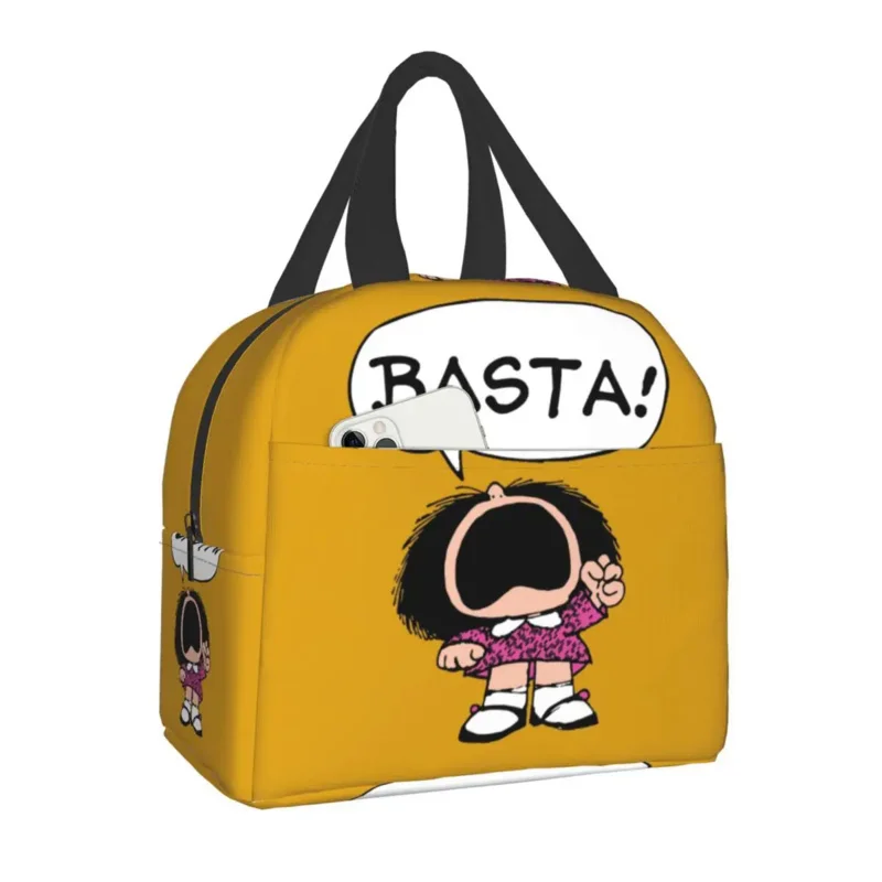 

Mafalda Basta теплоизоляция Quino манга Портативный Ланч-бокс Tote для женщин детей Кемпинг путешествия сумка для хранения продуктов