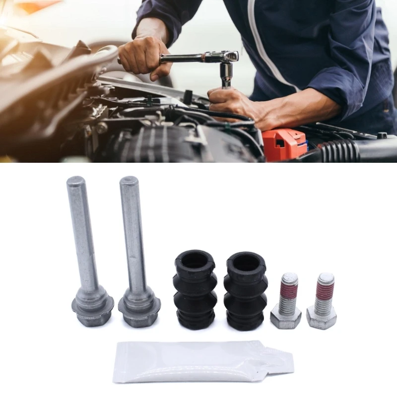 Brake Caliper Guide Pin Repair set 652F Temperature Resistant Brake Caliper Guide Pin Ensures Durability & Stability for Car
