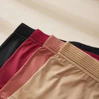 S-4XL Slip taille moyenne pour femme Boxer confortable et respirant en dentelle et taille moyenne extensible sexy 4