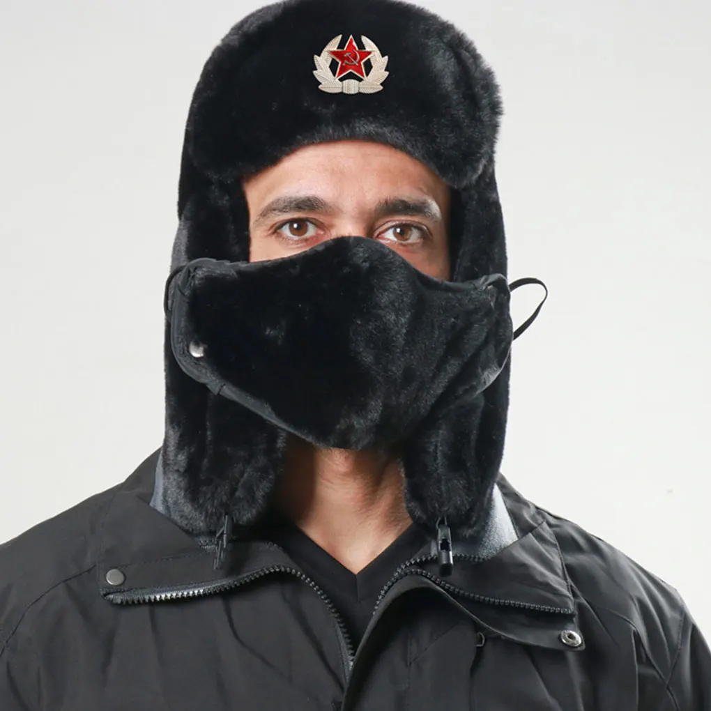 

Multifunctional Trapper Hat With Ear Flap For Cold Weather Russian Trooper Hat With Ear Flap