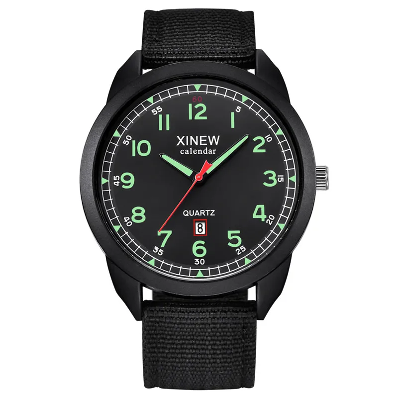 Montre Homme Men XINEW Brand Cheap Military Watches Fashion Casual Nylon Band Sports Date Quartz Watch Relogios Masculinos 2024