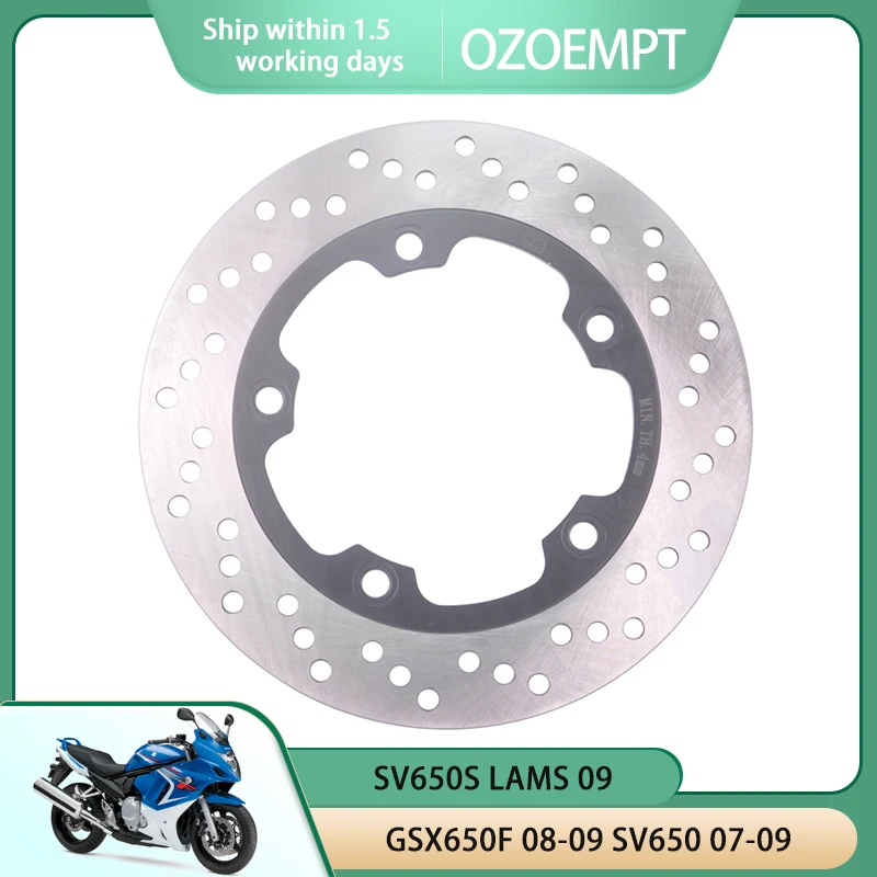 

OZOEMPT Motorcycle Rear brake disc/plate Apply to GSX650F 08-09 SV650 07-09 SV650S LAMS 09