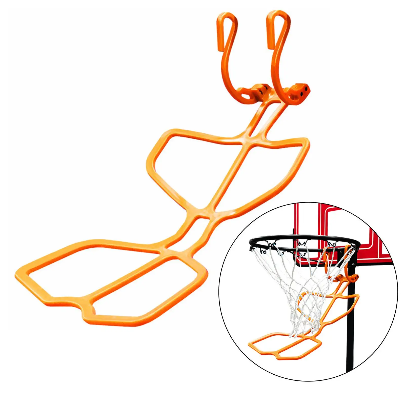 Basketball Return Attachment Sturdy Multifunctional Basketball Rebounder Ball Returning System Training Aid for Indoor Outdoor