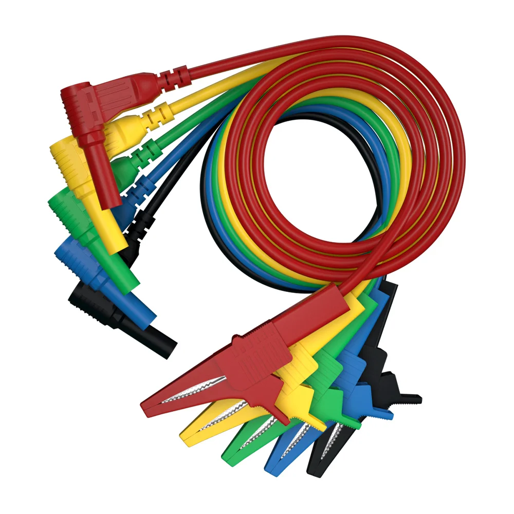 1PC/2PC/5PC 4mm safety banana plug 4mm safety alligator clip cable length 100cm