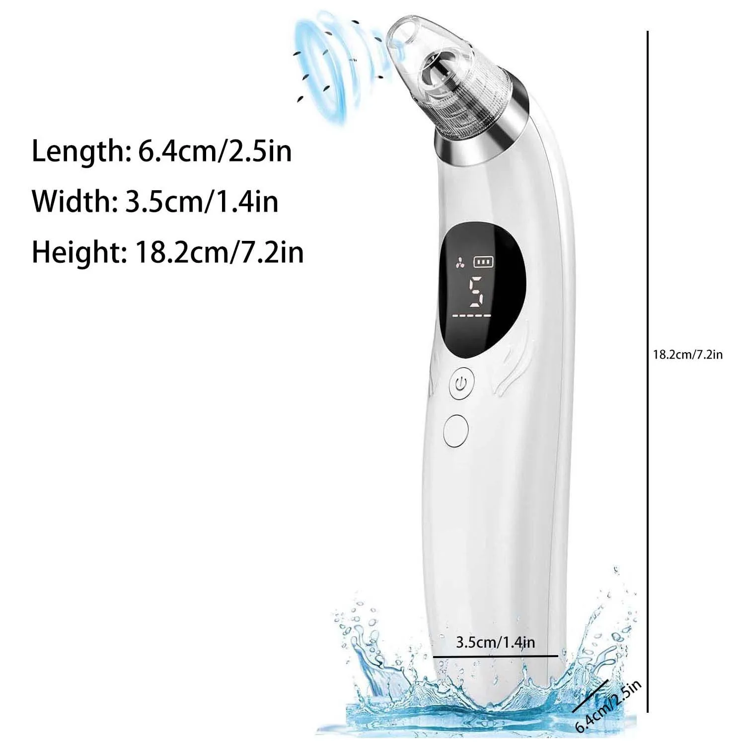 Remover Pore Vacuum Upgraded Black Head Remover for Face Electric Acne Comedone Whitehead Extractor Tools 5 Probes & Levels blackhead remover acne remover facial pore cleanser