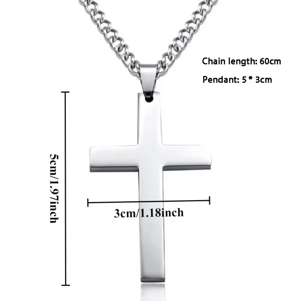Timeless Faith Cross Necklace - Elegant 24-Inch Gold/Silver Chain