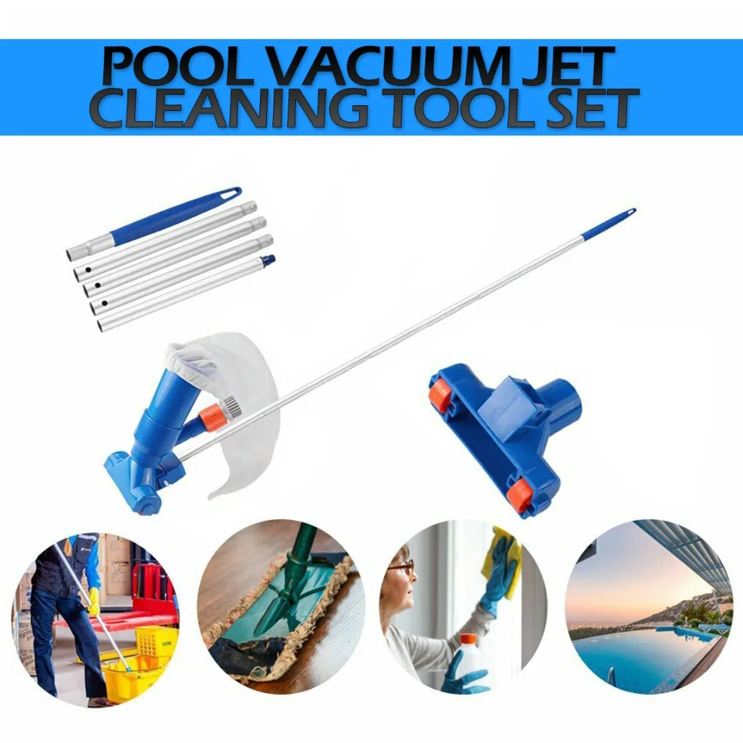 

1set Pool Cleaning Nozzle Suction Durable Telescopic Rod Nozzles Head Portable Swimming Pools Cleaning Tools Kit
