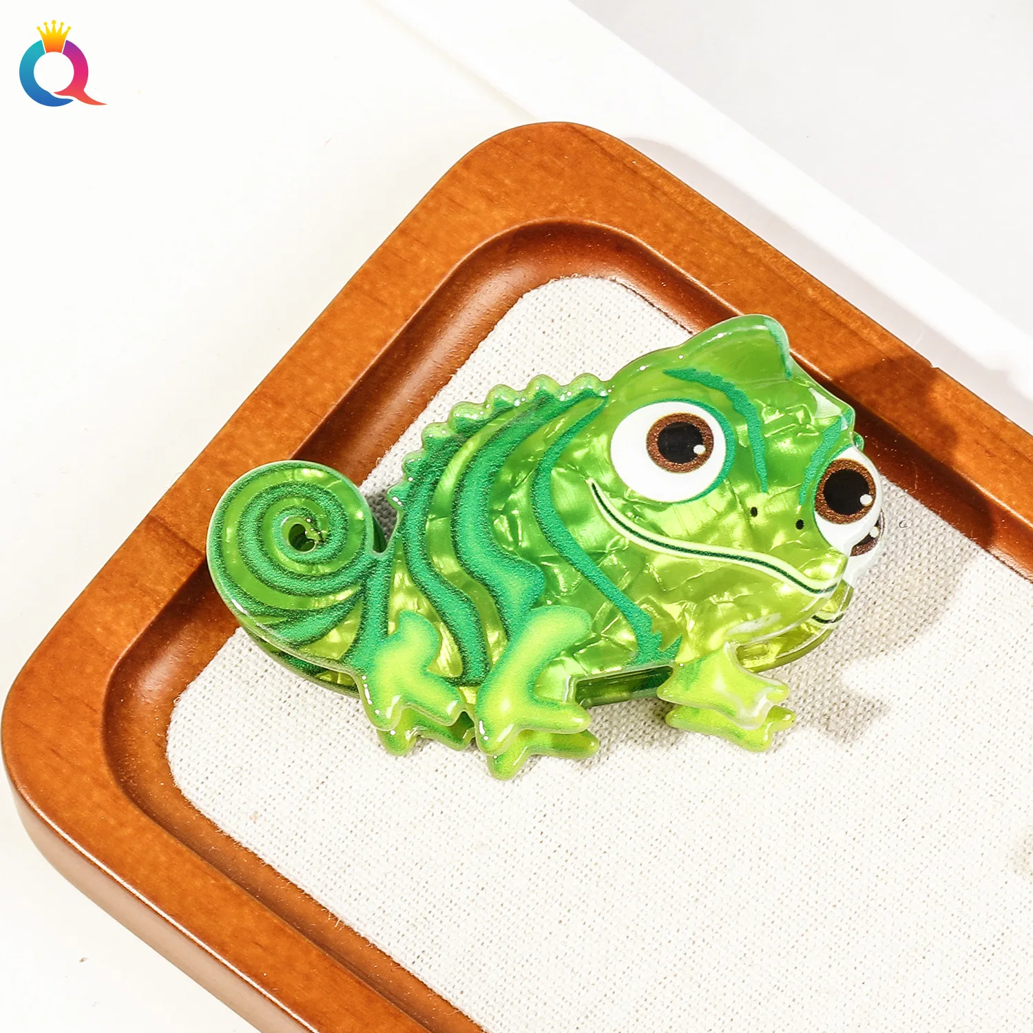 Pascal Rapunzel Lizard Hair Clip Acrylic Cartoon Dinosaur Hair Clip Cute Plate Grab Girls Shark Accessories hair accessories,hair clips