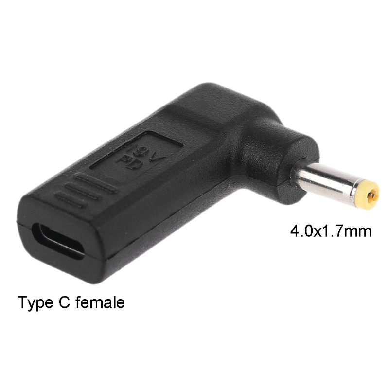 Laptop Charging Converter Plug USB Type C Female to for DC 4.0x1.7mm Male Power Connector for USB Type C Plug