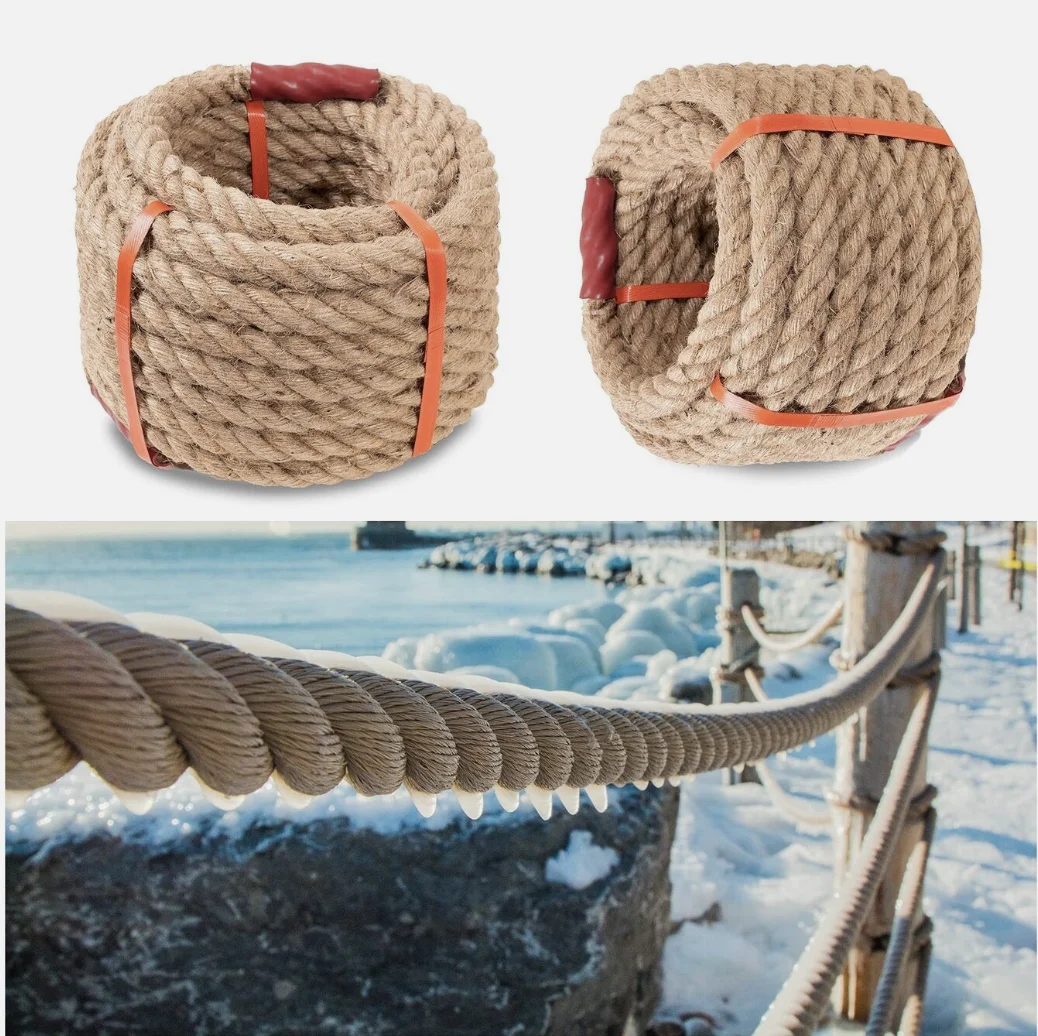 18mm 5/10/20M Natural Jute Rope String Ribbon Crafts DIY Vintage Jute Cord Twine Thread Sewing Party Wedding Christmas Hom