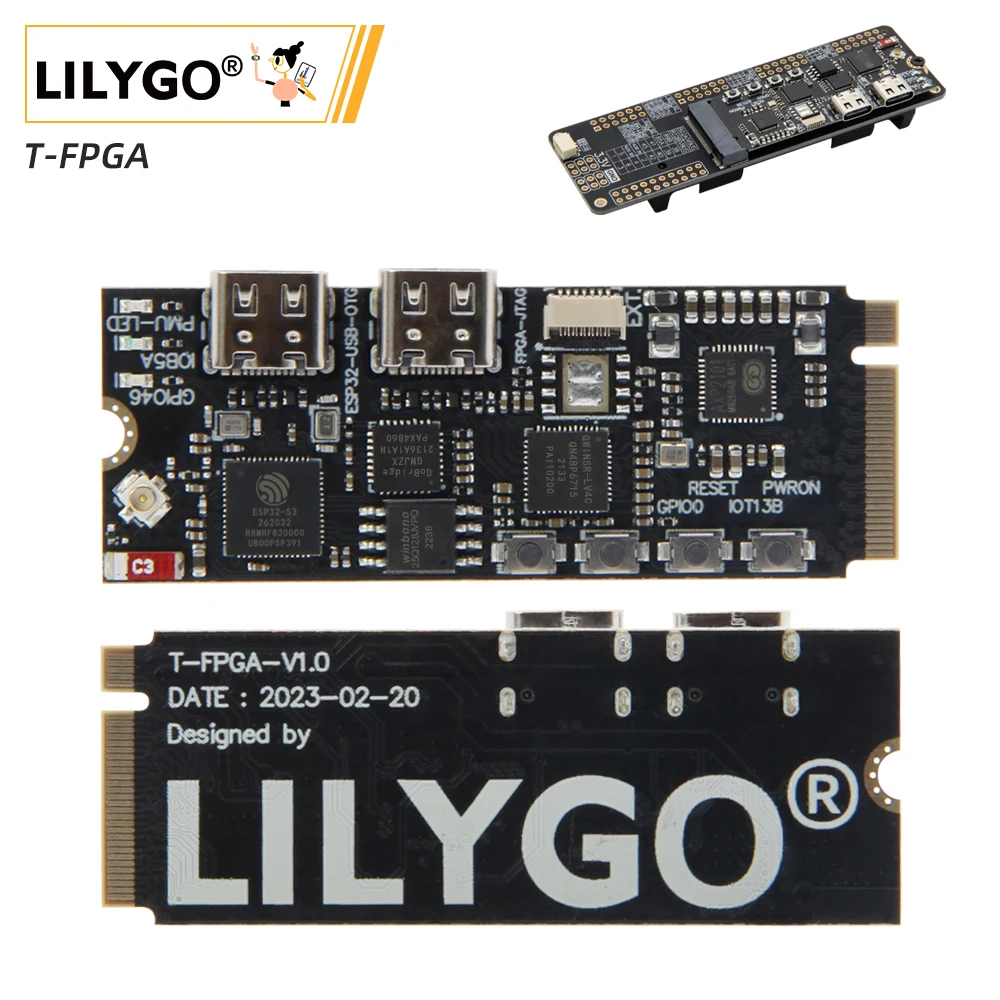 Lilygo® T-fpga Esp32-s3 Development Board M.2 Slot Fpga Esp32-s3 i5 Microcontroladores de Baixa Potência Wifi Bluetooth5 Módulo