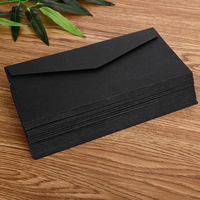 Classical White Black Kraft Blank Mini Paper Window Envelopes Wedding Invitation Envelope Gift Envelope 1/6/12 PCS