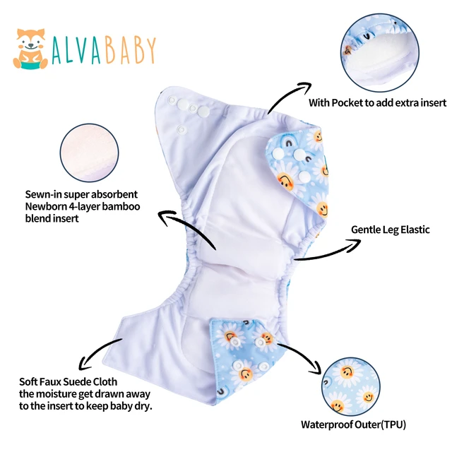 ALVABABY-cloth diapers pocket diapers and newborn diapers