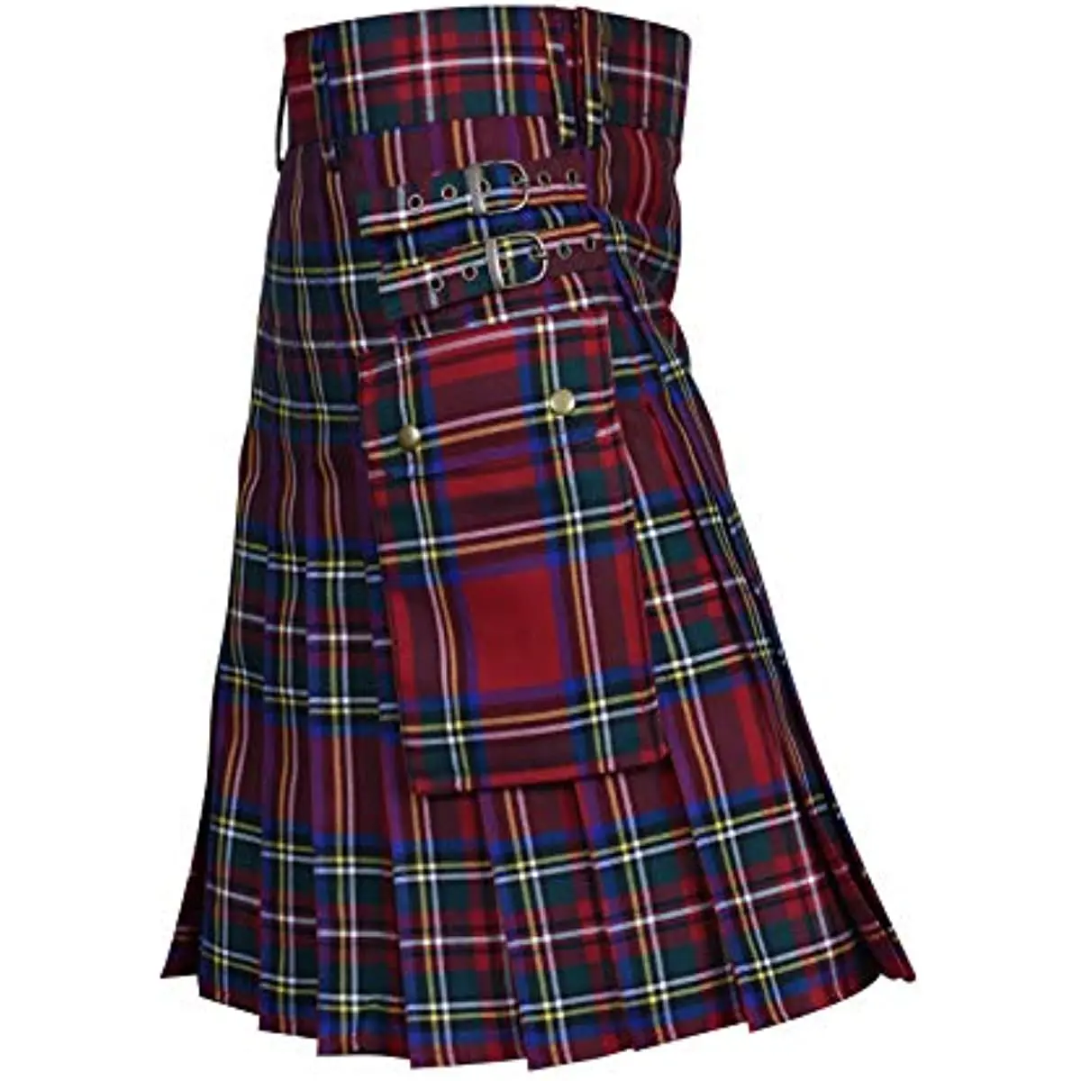 Kilt for Men Tartan Poly Viscose Premium Quality Scottish Utility Kilt Traditional Highland Men's Kilt