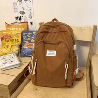 Softback Nylon Fashion Backpacks Solid Color 2024 High Quality Bags for Women Casual Interior Zipper Pocket Backpacks 1