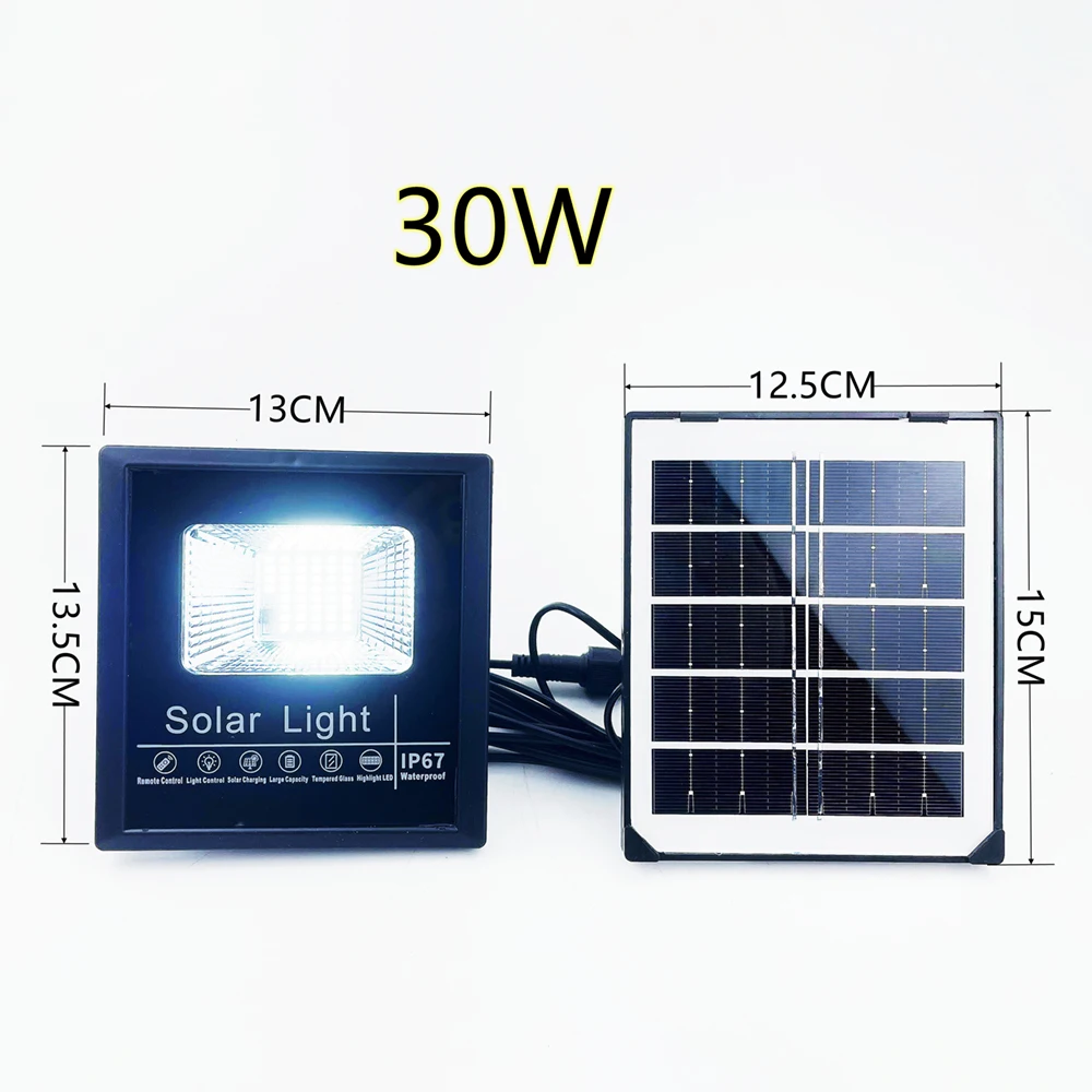 50W güneş işık güneş reflektör güneş projektör LED lamba 5M kordon açık bahçe ev uzaktan kumanda su geçirmez Solar Solar lamba