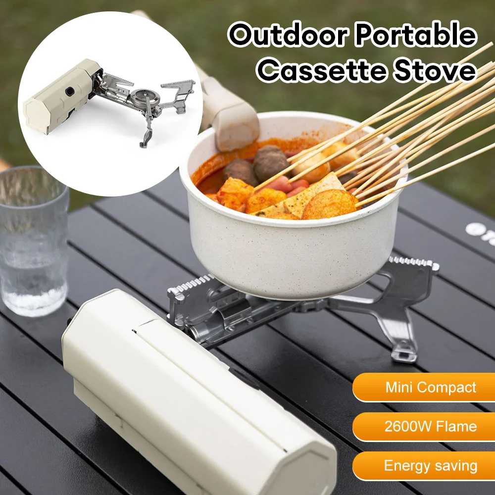

Portable Outdoor Gas Stove Folding Cassette Stove Mini Picnic Cooker Gas Burner Gas Furnace for Camping BBQ Travelling