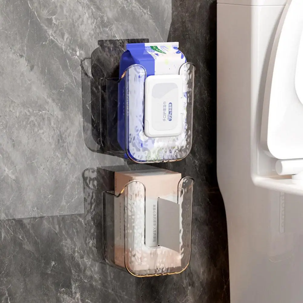 1/2PCS Wall Mounted Tissue Box Paper Towel Holder Kitchen Office Napkin Container Baby Wipes Paper Storage Box P2A0