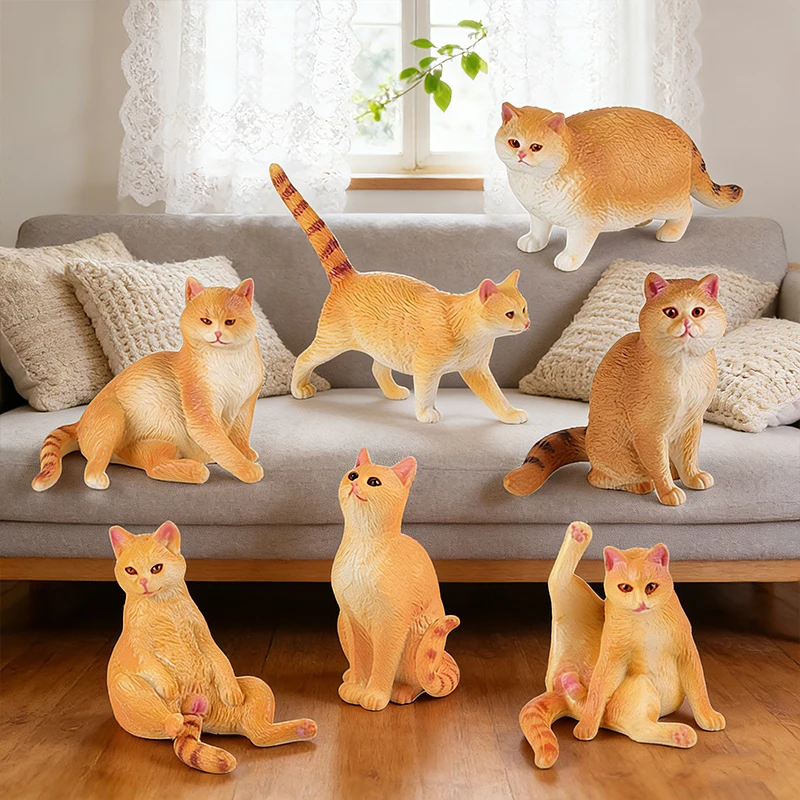 Oenux Siamese Devon Rex Sphynx Persian Cat Kitty Model Action