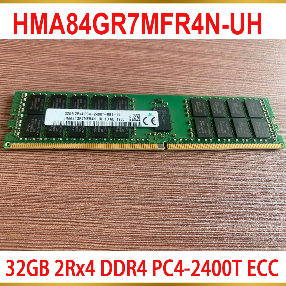 1Pcs For SK Hynix RAM 32G 32GB 2Rx4 DDR4 PC4 2400T ECC Server Memory HMA84GR7MFR4N UH