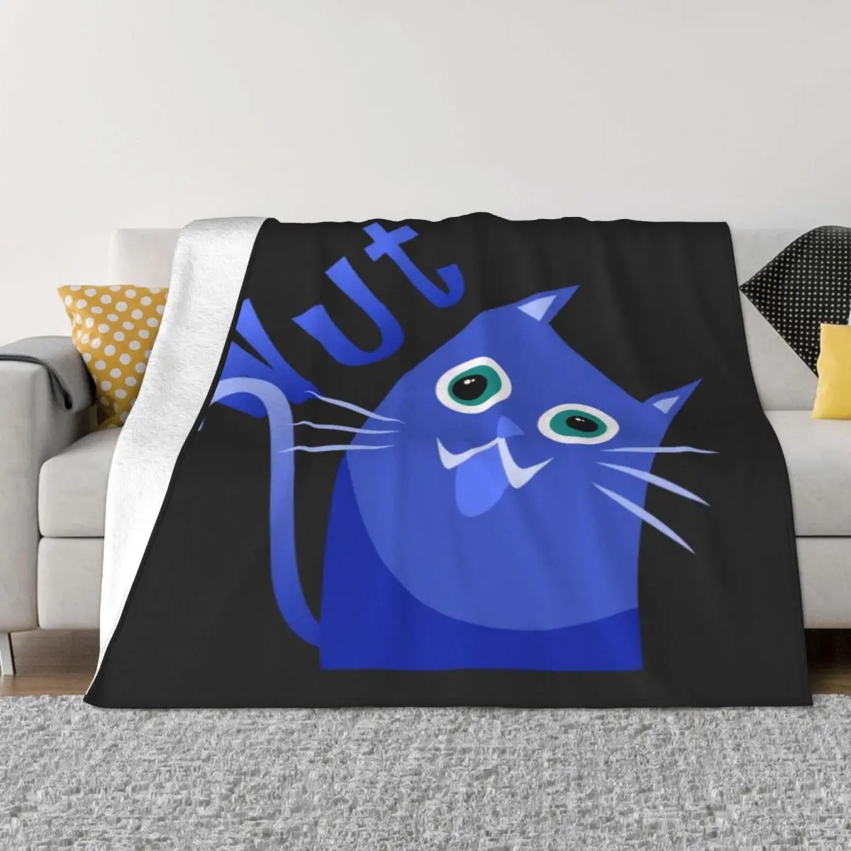 

Синяя кошка, 7 одеял, одеяло, одеяла