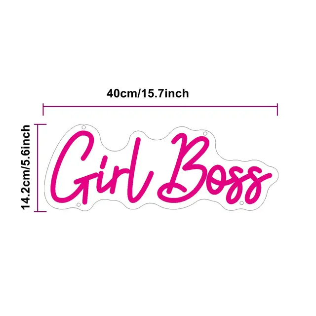 Insegna Al Neon Girl Boss Rosa - LED USB Per Camera, Bar, Decorazione Wall Art - Foto 7