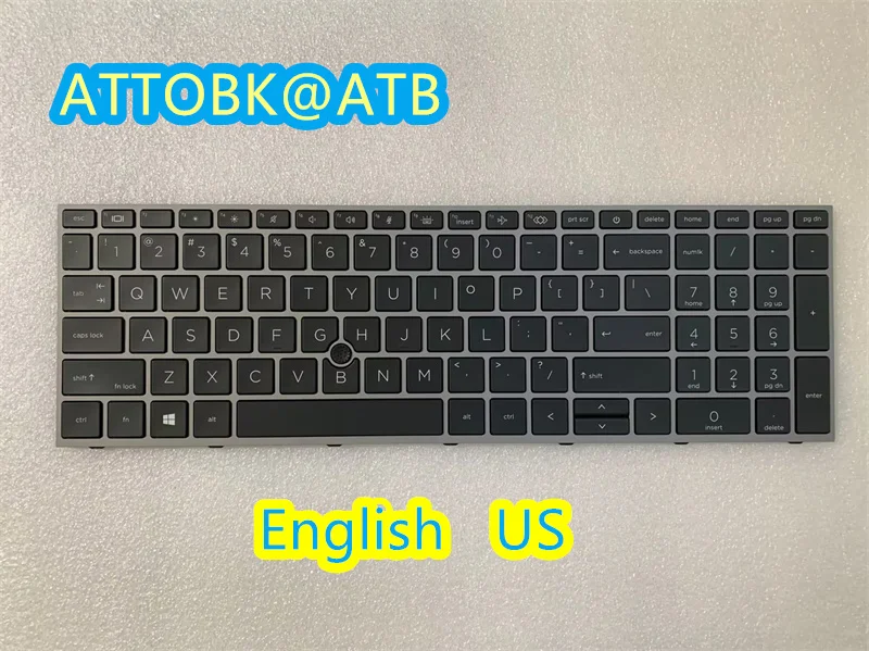 Teclado Portátil para hp Zbook Fury 17 g7 g8 Retroiluminado Inglês e Francês - Imagem 2