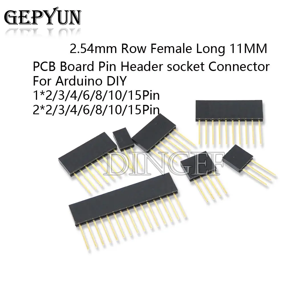 10PCS 2.54mm Stackable Long Legs Femal pin long 11MM Header For Arduino ...