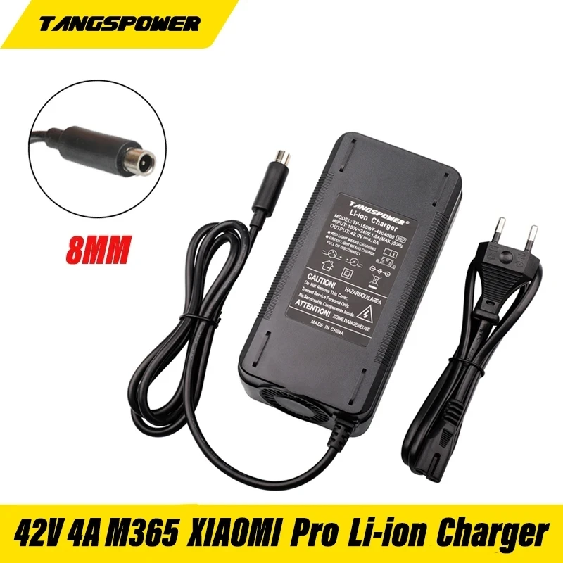 42V 4A Smart Lithium Battery Charger for 36V 48V Li-ion Battery Pack Fast Charging Strong Heat Dissipation